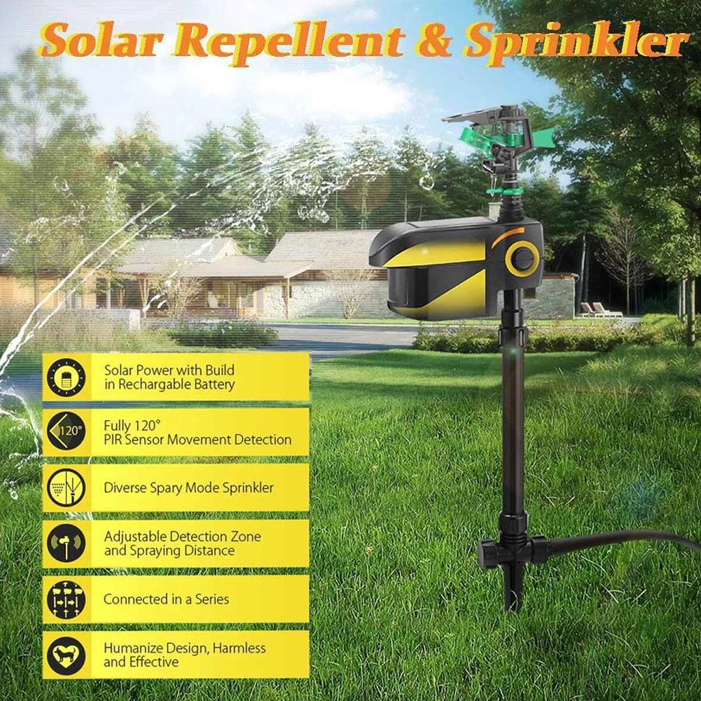 Motion Activated Sprinkler for Deer Solar Powered