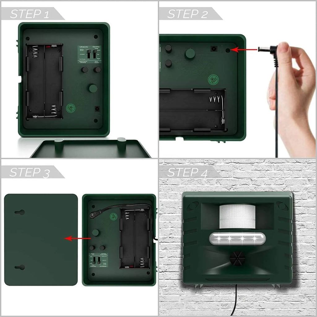 Ultrasonic Bird Repeller for Woodpeckers Outdoor Pest