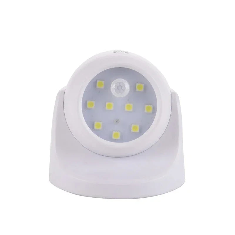 Wireless LED spotlight with motion detector