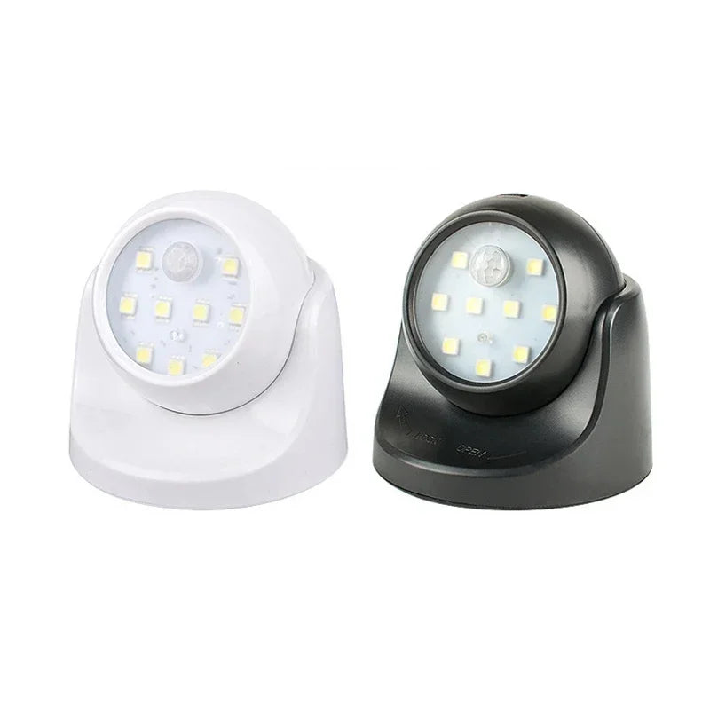 Wireless LED spotlight with motion detector