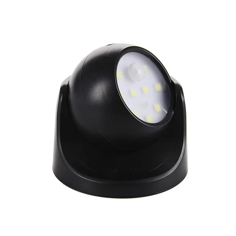 Wireless LED spotlight with motion detector