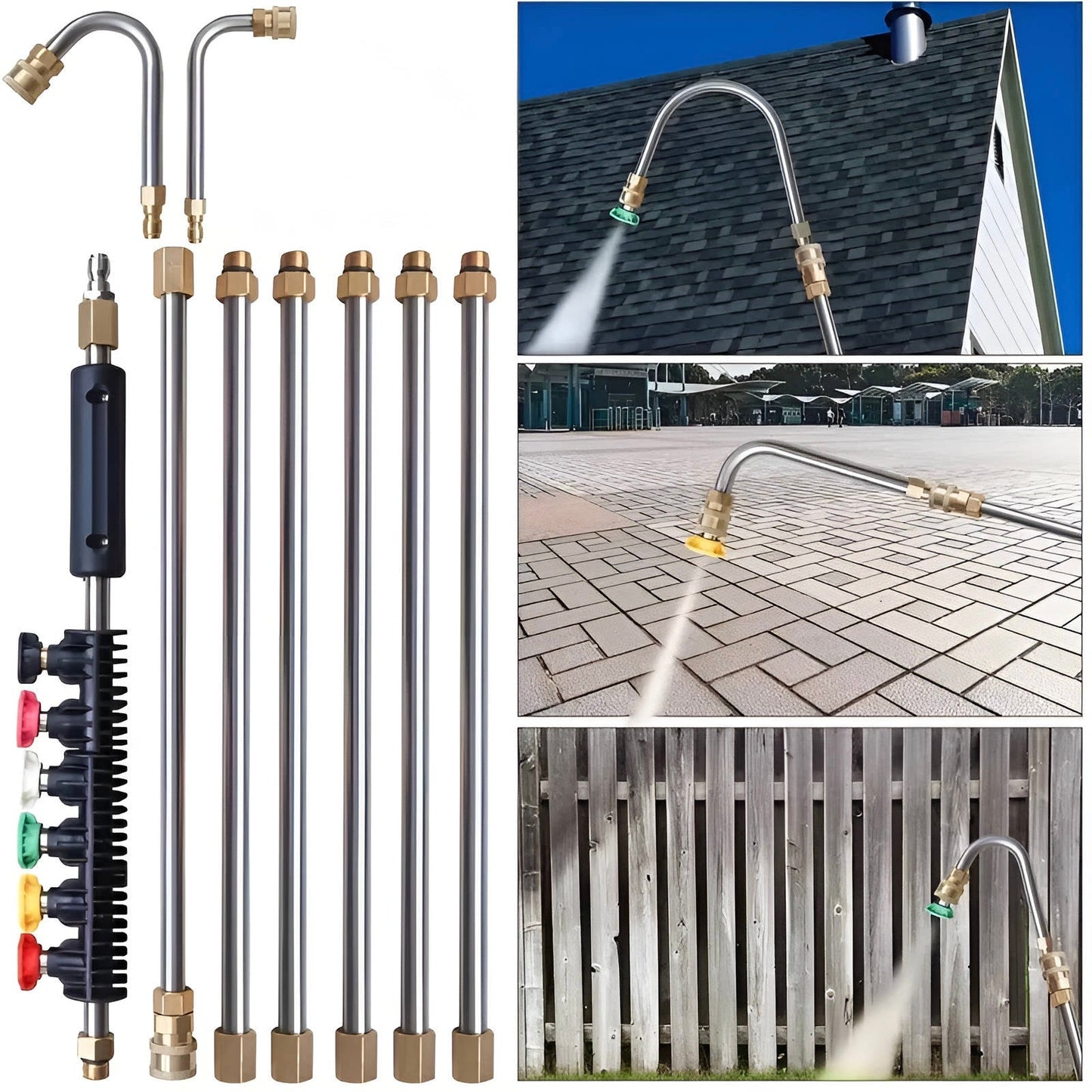 4000 PSI Telescoping High Pressure Power Washer Extension