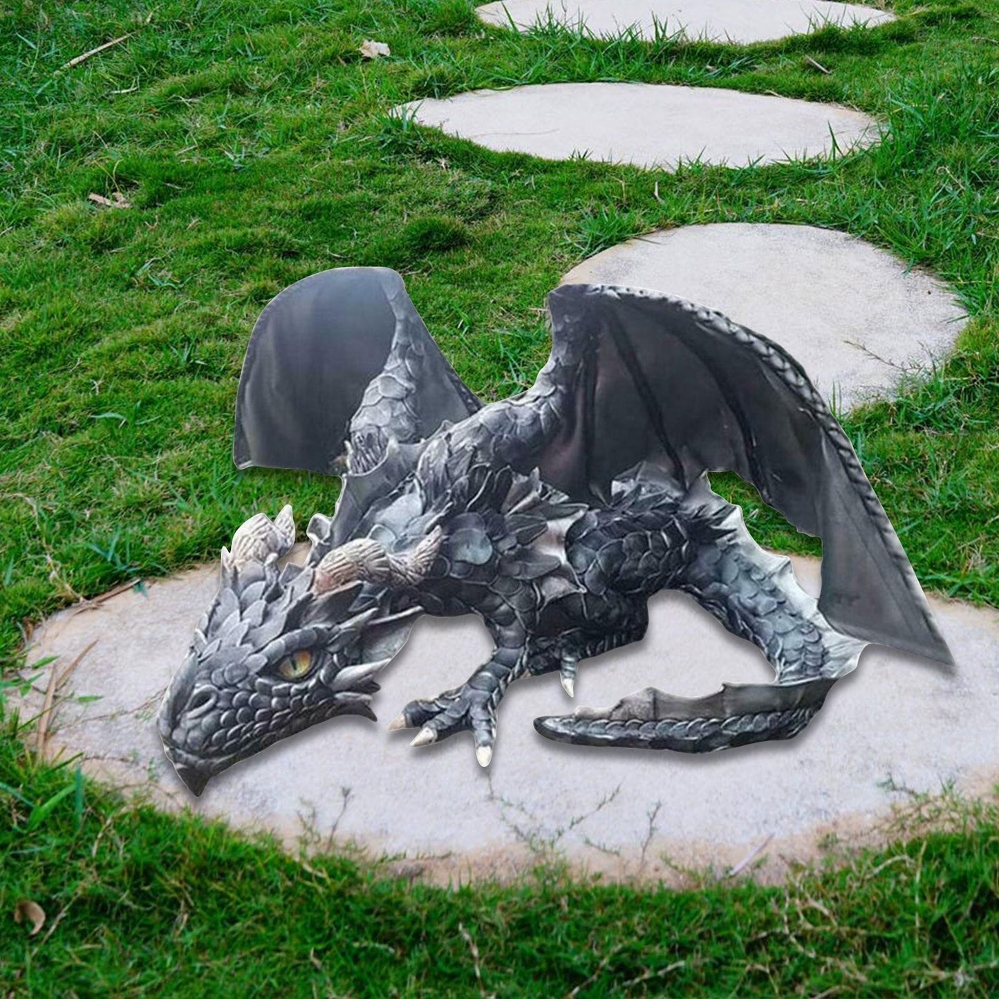 Crouching Dragon Guardian Statue