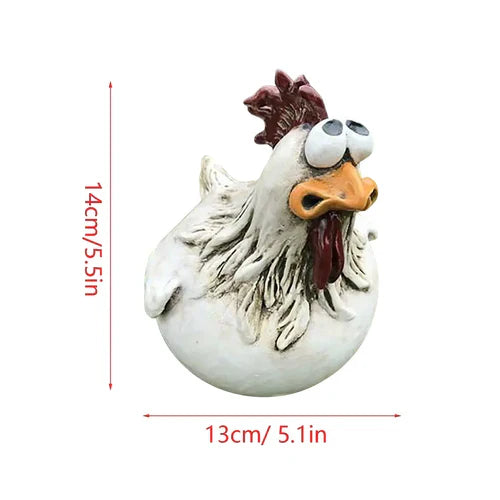 Funny Chicken Fence Decor