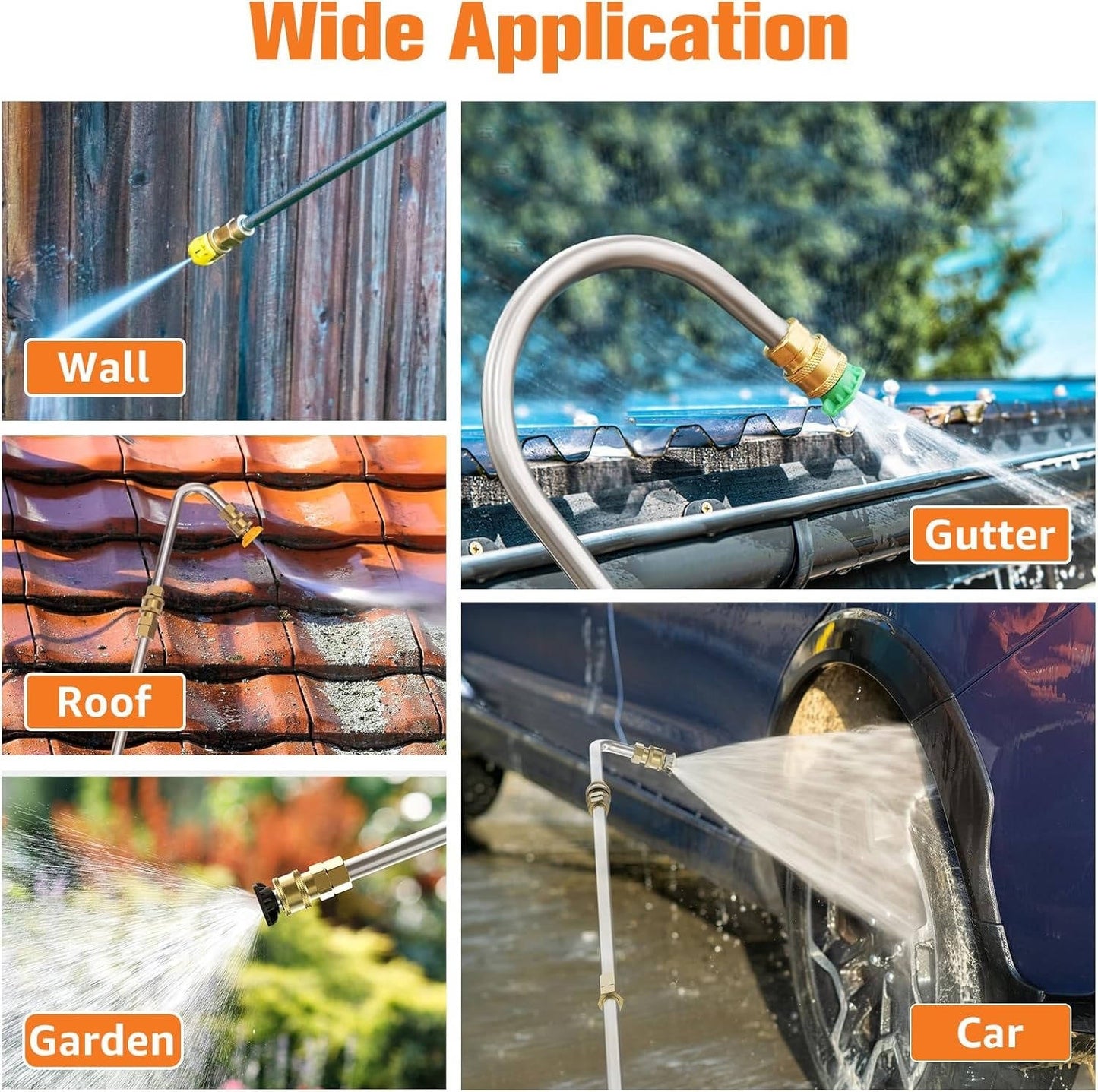 4000 PSI Telescoping High Pressure Power Washer Extension