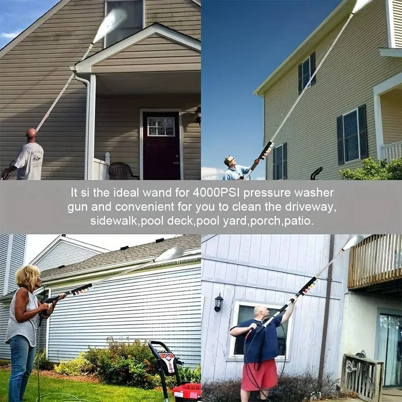 4000 PSI Telescoping High Pressure Power Washer Extension
