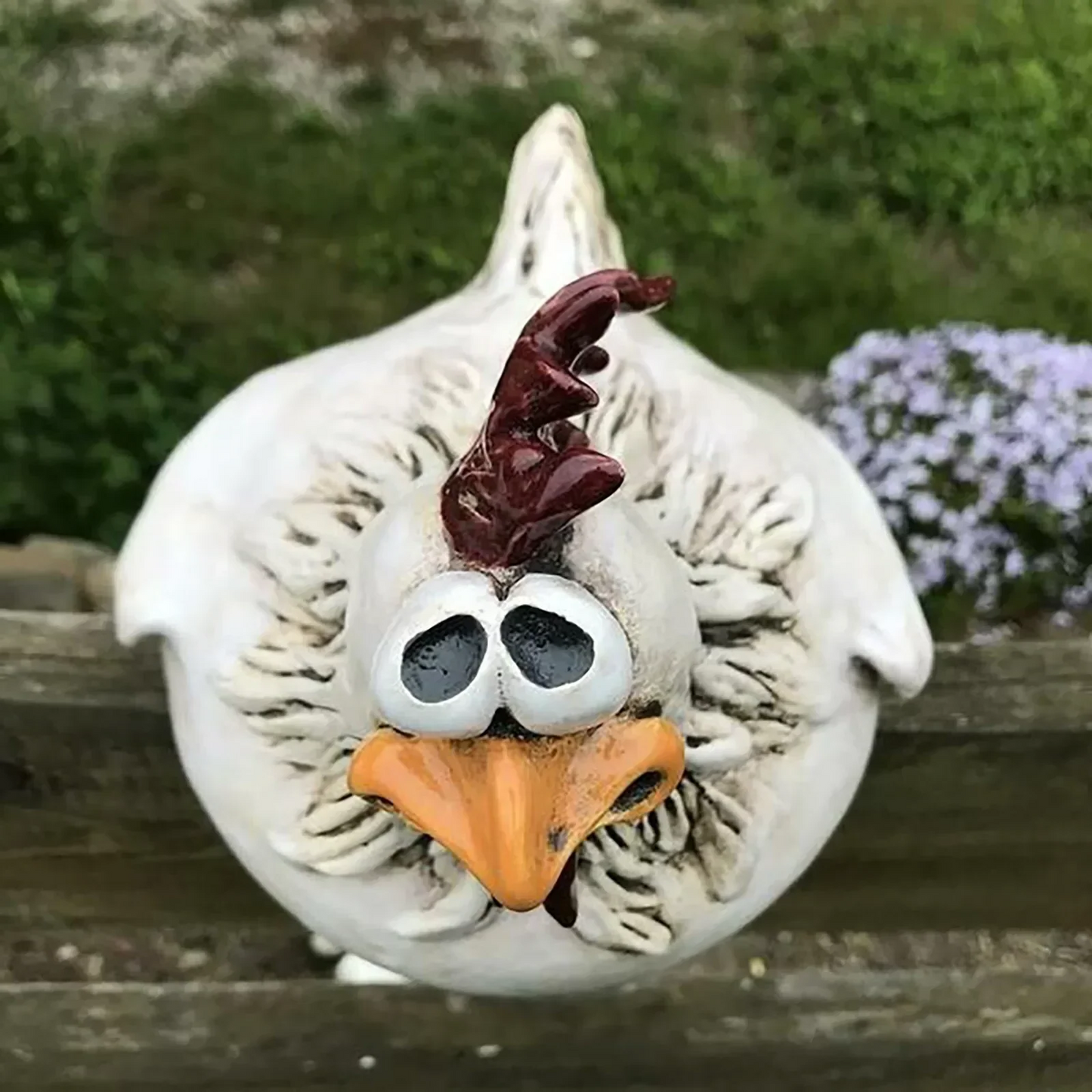 Funny Chicken Fence Decor