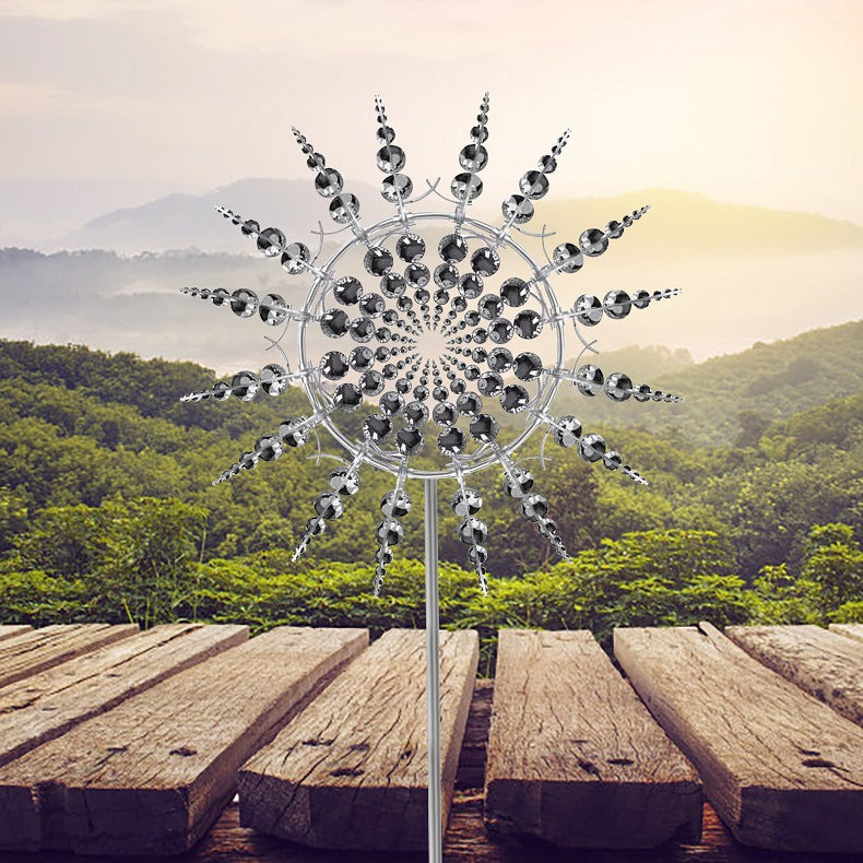 New Anti-Rust Magical Metal Windmill-Kinetic Metal Wind