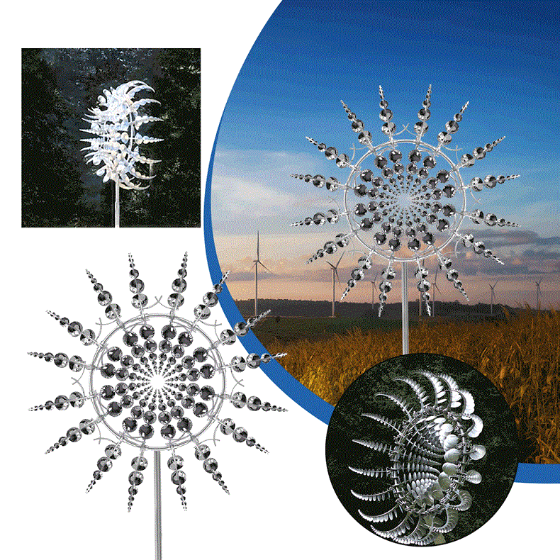 New Anti-Rust Magical Metal Windmill-Kinetic Metal Wind